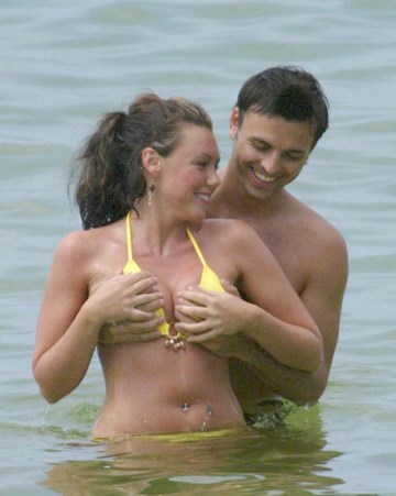 Michelle Heaton - bikini at the beach