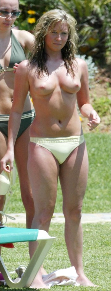 Brooke Kinsella - Topless sunbathing