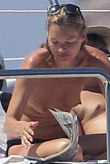 Kate Moss - topless on a yacht