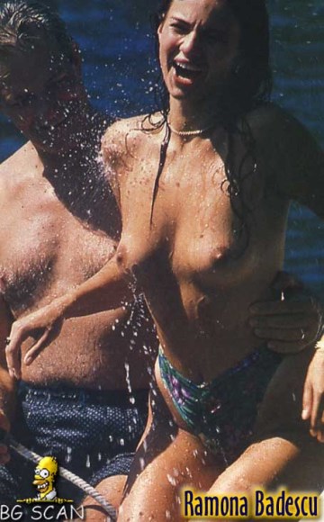 Ramona Badescu - Topless sunbathing