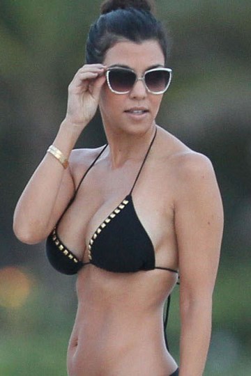 Kourtney Kardashian - black bikini