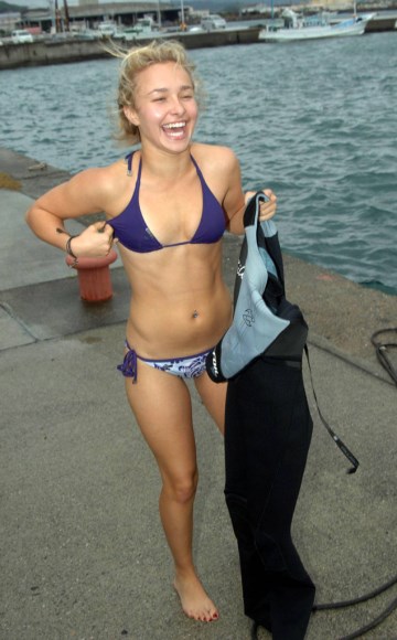 Hayden Panettiere - blue bikini