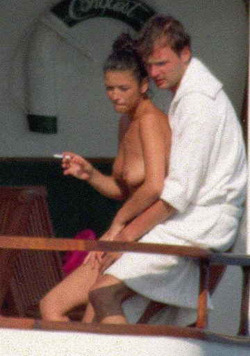 Catherine Zeta-Jones - Topless swimming