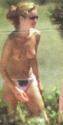Amanda Holden - Topless sunbathing