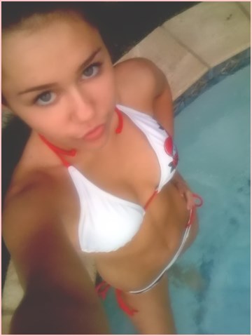 Miley Cyrus - white bikini