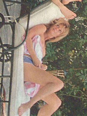 Rachel Hunter - Topless sunbathing