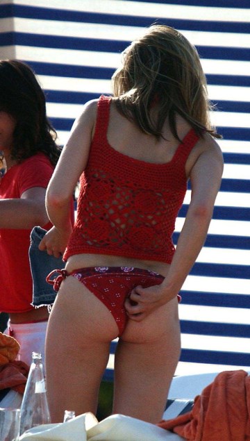 Rachel Stevens - red bikini
