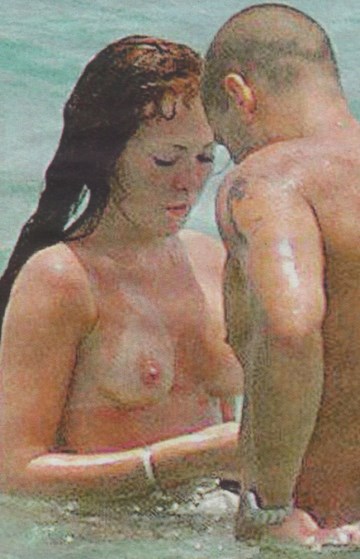 Natasha Hamilton - Topless swimming