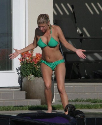 Stacy Ferguson - Fergie - green bikini