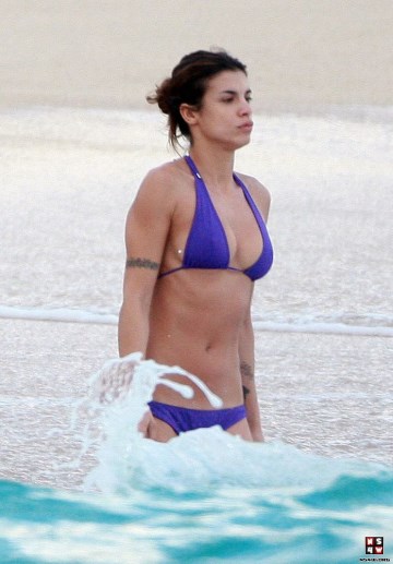 Elisabetta Canalis - purple bikini