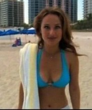 Giada De Laurentiis - blue bikini