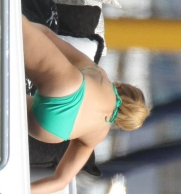 Hayden Panettiere - green bikini