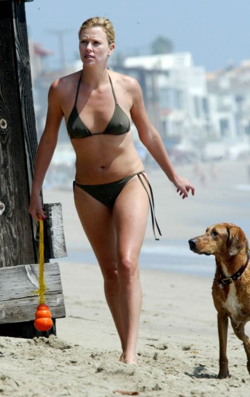 Charlize Theron - green bikini