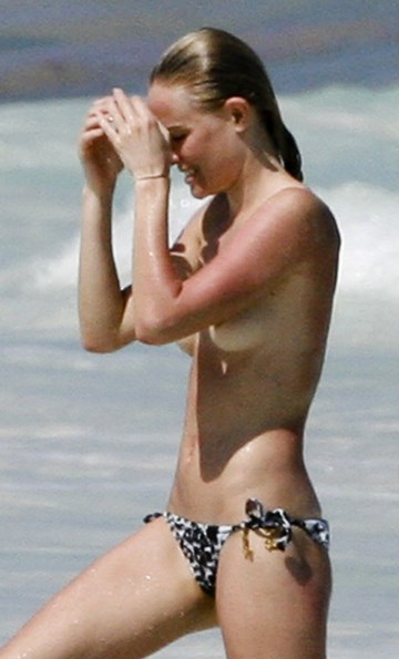 Kate Bosworth - Topless swimming