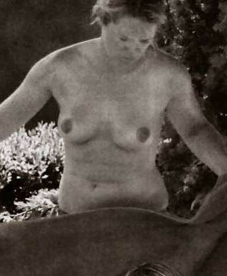 Edith Bowman - Topless sunbathing