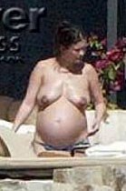 Catherine Zeta-Jones - Topless sunbathing