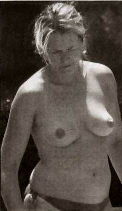 Edith Bowman - Topless sunbathing