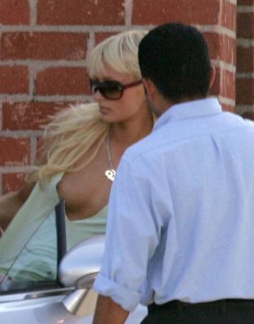 Paris Hilton - breast oops