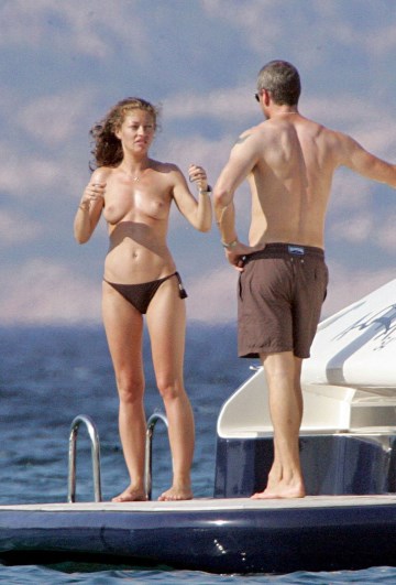 Rebecca Gayheart - topless on a yacht